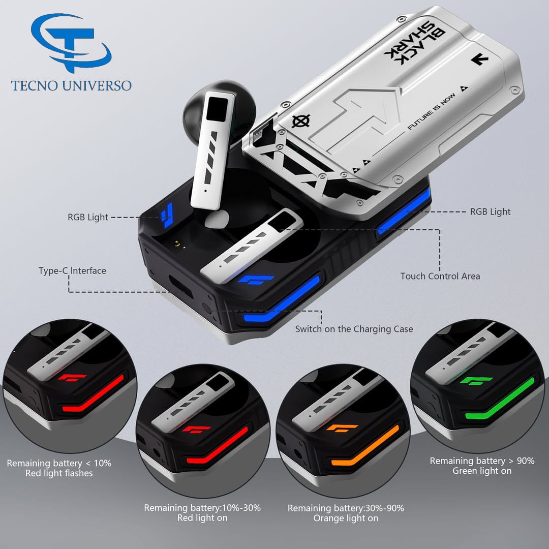 AURICULAR BLACK SHARK T11 GRIS